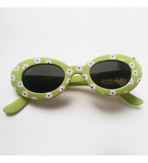 Óculos infantil de sol | Verde com fores